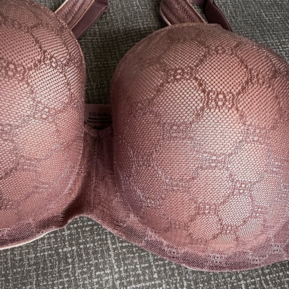 SOMA Stunning Support, Geo Lace Balconette Bra 34G in Dusty Pink - Picture 8 of 12